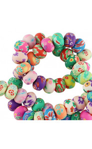 Polymer beads 8x6mm - Multicolour
